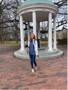 Laney in front of the Old Well